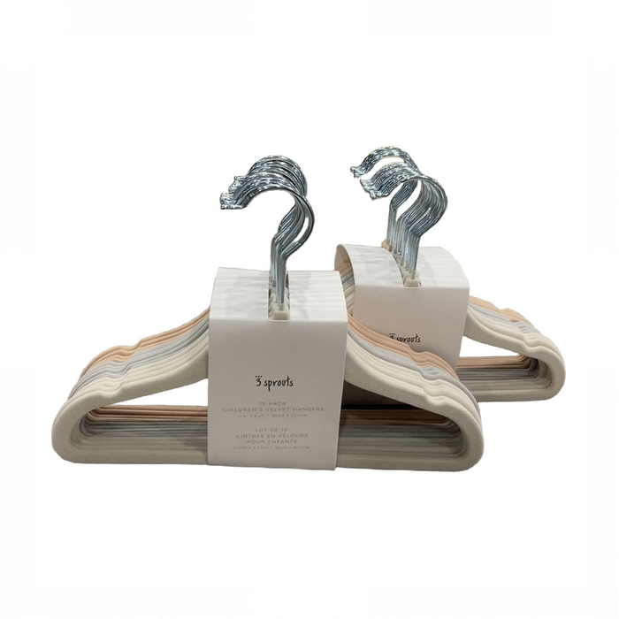 Shop 3 Sprouts Velvet Baby Hangers, 30 Pack, Assorted at GoodBuy Gear