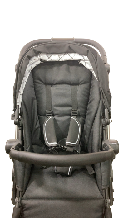Shop Mockingbird Single to Double 2.0 Stroller, 2024, Black, Silver With Black Leather, Windowpane at GoodBuy Gear
