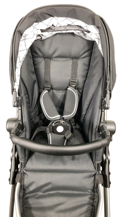 Shop Mockingbird Single to Double 2.0 Stroller, Black, Windowpane, Silver With Black Leather, 2025 at GoodBuy Gear