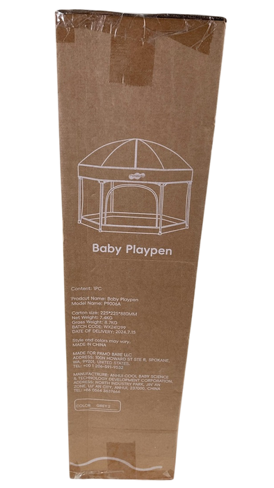 Shop Pamo Babe Premium Indoor and Outdoor Portable Baby Playpen, Grey at GoodBuy Gear