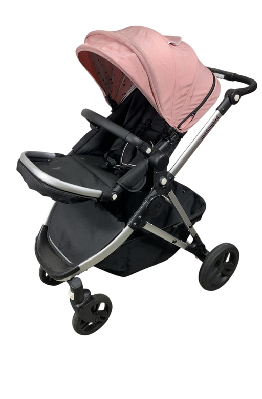 Shop Mockingbird Single 2.0 Stroller, 2024, Bloom, Silver With Black Leather, Watercolor Drops at GoodBuy Gear