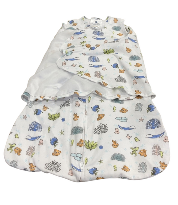 Shop Halo Organic Cotton SleepSack Swaddle, Newborn, Great Barrier Reef, Finding Nemo at GoodBuy Gear