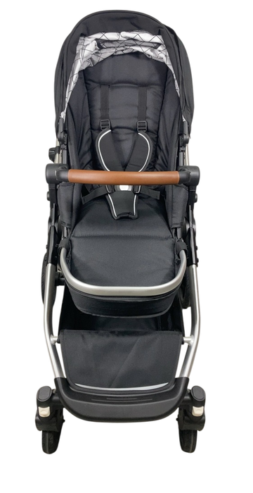 Shop Mockingbird Single to Double 2.0 Stroller, 2024, Black, Silver With Penny Leather, Windowpane at GoodBuy Gear