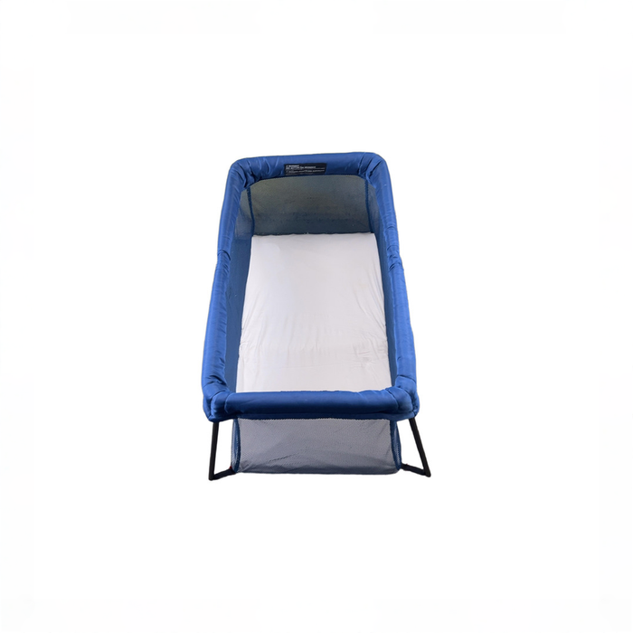 Shop BabyBjorn Travel Crib Light Bundle with Fitted Sheet, Great Blue at GoodBuy Gear