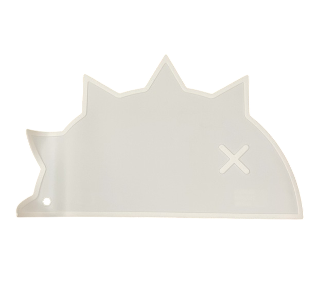 Bam Bam Boom Hedgehog Dino Placemat, White