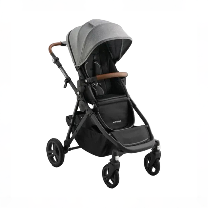 Shop Mockingbird Single to Double 3.0 Stroller, 2025, Charcoal with Penny Leather, Heather Grey at GoodBuy Gear