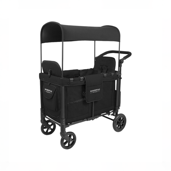 Shop Wonderfold W2 Multifunctional Double Stroller Wagon, 2026, Black, Plus Model at GoodBuy Gear