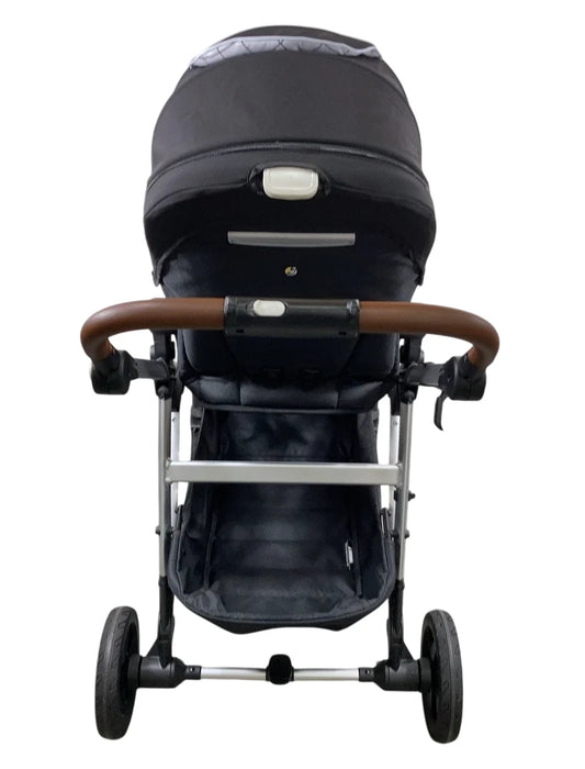 Mockingbird Single to Double 2.0 Stroller, 2025, Black, Silver With Penny Leather, Windowpane