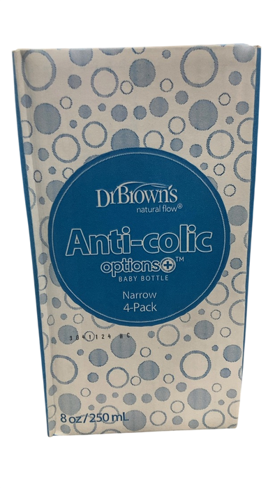 Shop Dr. Brown's Natural Flow Anti-Colic Options+ Narrow Baby Bottles, 8oz, Clear, 4 Pack at GoodBuy Gear