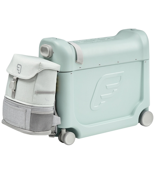 Shop Stokke JetKids BedBox + Crew Backpack Travel Bundle, Green Aurora at GoodBuy Gear