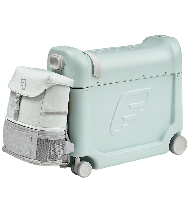 Shop Stokke JetKids BedBox + Crew Backpack Travel Bundle, Green Aurora at GoodBuy Gear
