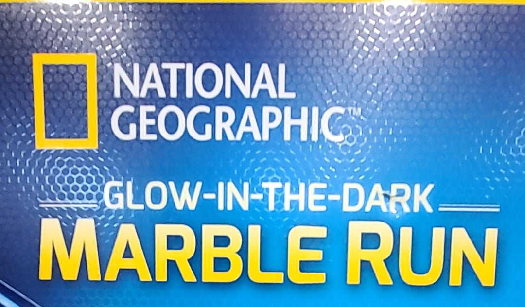 National Geographic Glow-In-The-Dark Marble Run, 50 Piece Set