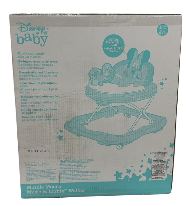 Shop Disney Baby Minnie Mouse Music and Lights Baby Walker, Glitter Minnie at GoodBuy Gear