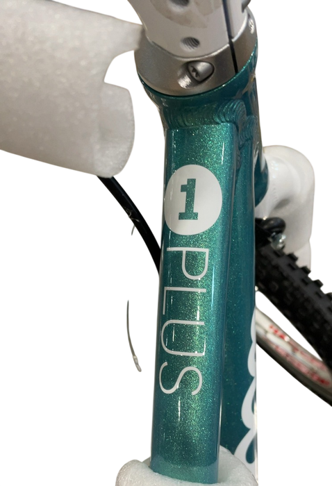 Shop Woom GO 1 Plus Balance Bike, Metalic turquoise at GoodBuy Gear