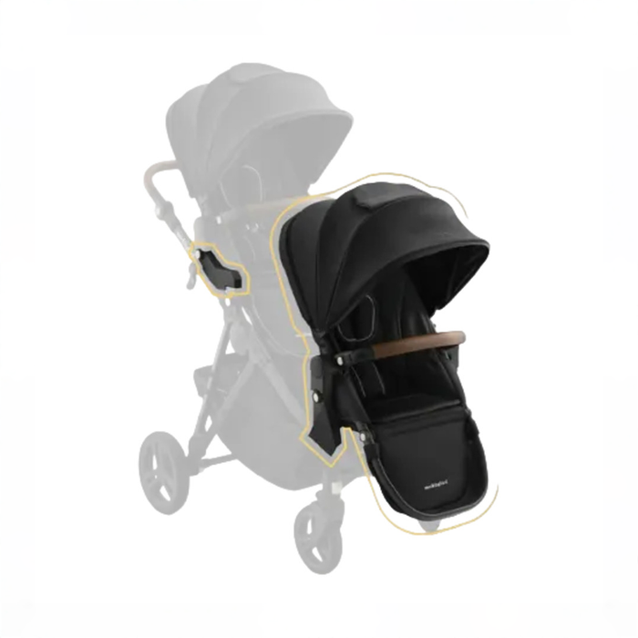Shop Mockingbird 2nd Seat Kit 3.0, Charcoal with Penny Leather, Solid Black at GoodBuy Gear