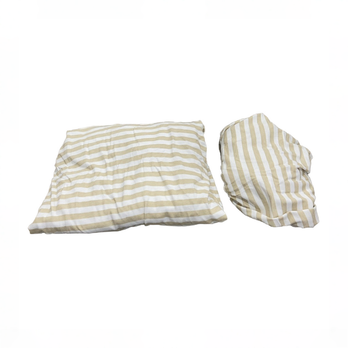 Shop DRAFT - Bellini Crib Sheet and Changing Pad Cover Set, Tan stripe at GoodBuy Gear