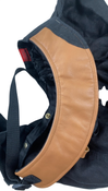 Shop Sakura Bloom Scout Baby Carrier, Onyx and Cognac Leather at GoodBuy Gear