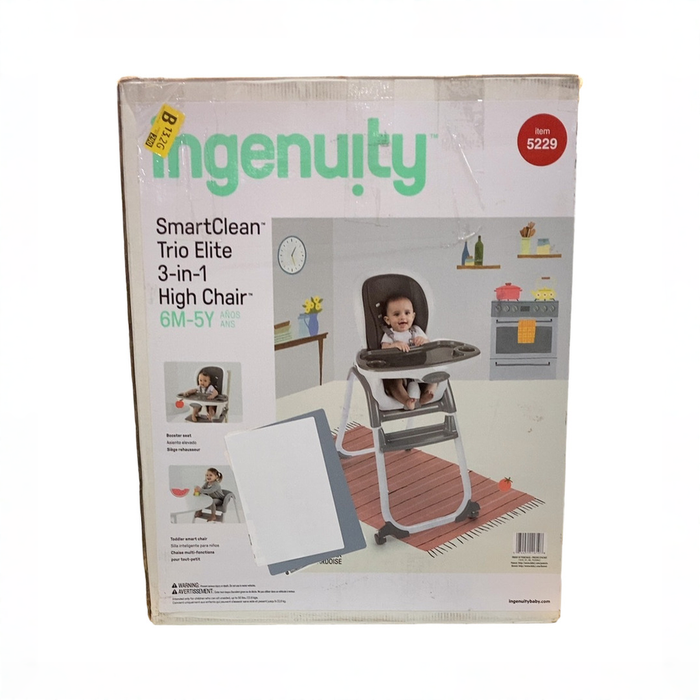 Shop Ingenuity SmartClean Trio Elite 3-in-1 High Chair, Slate at GoodBuy Gear