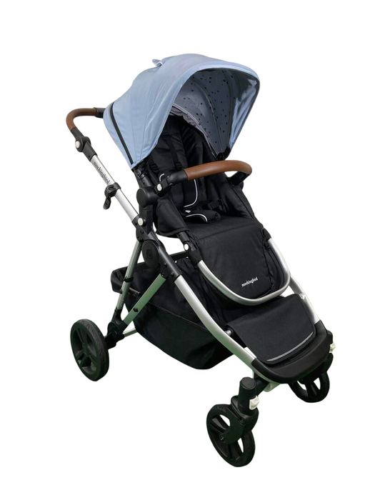 Shop Mockingbird Single to Double 2.0 Stroller, 2024, Silver With Penny Leather, Sky, Watercolor Drops at GoodBuy Gear