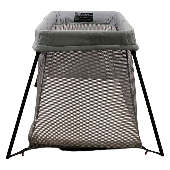 Shop BabyBjorn Travel Crib Light Bundle with Fitted Sheet, Silver at GoodBuy Gear