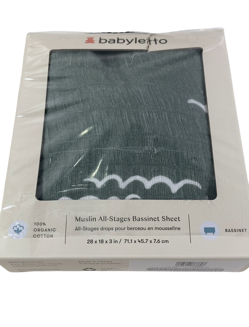 Babyletto All-Stages Bassinet Sheet, Ocean Waves — GoodBuy Gear