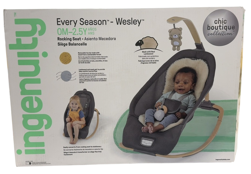 Shop Ingenuity Every Season 2-in-1 Baby Rocker & Seat, Wesley (Grey) at GoodBuy Gear