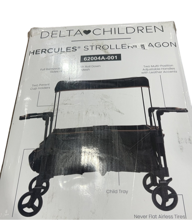 Shop Delta Children Hercules Stroller Wagon for 2 Kids, Black at GoodBuy Gear