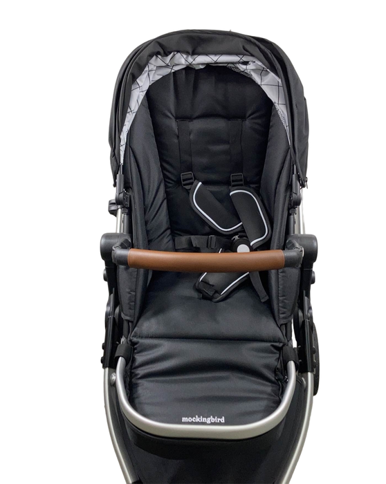 Shop Mockingbird Single 2.0 Stroller, 2025, Black, Silver With Penny Leather, Windowpane at GoodBuy Gear
