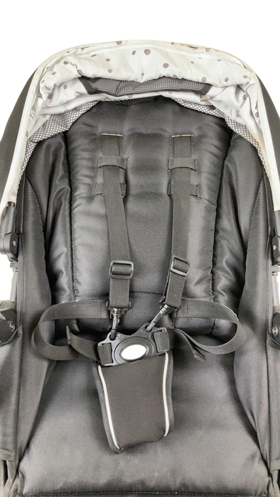 Shop Mockingbird 2nd Seat Kit with Extendable Canopy, Black, Silver With Penny Leather, Watercolor Drops at GoodBuy Gear