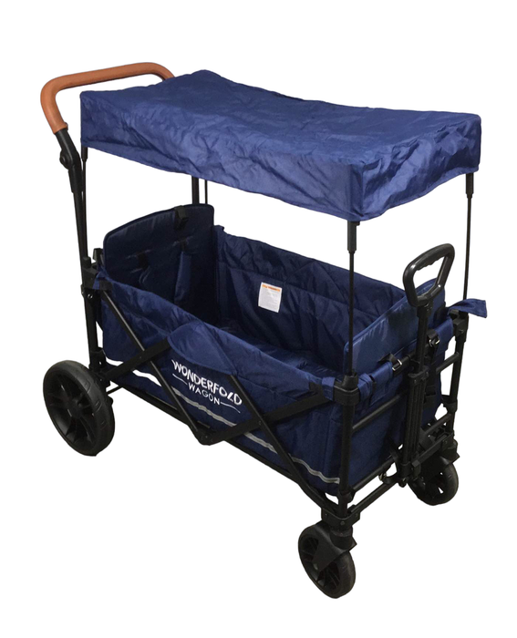 Wonderfold X2 Push + Pull Double Stroller Wagon, 2022, Sapphire Navy