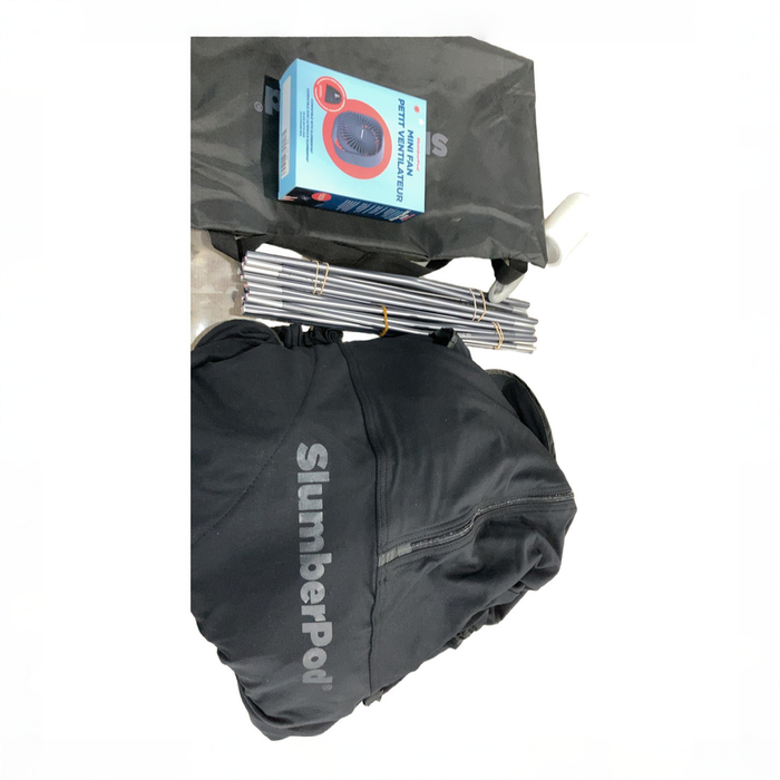 Shop SlumberPod 3.0 Sleep Canopy with Fan, Black with Gray Accents at GoodBuy Gear