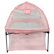 Shop Dream On Me Ziggy Square Baby Playpen, Pink, With Canopy at GoodBuy Gear