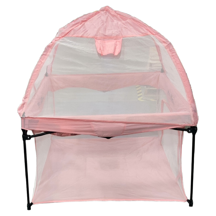 Shop Dream On Me Ziggy Square Baby Playpen, Pink, With Canopy at GoodBuy Gear