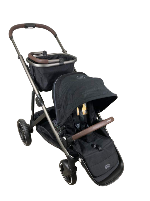 Shop Cybex Gazelle S Modular Stroller, 2023, Moon Black, Taupe Frame at GoodBuy Gear