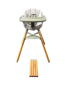 Shop Lalo 3 in 1 High Chair Kit, Sage, Grey Multi, Natural Wood at GoodBuy Gear