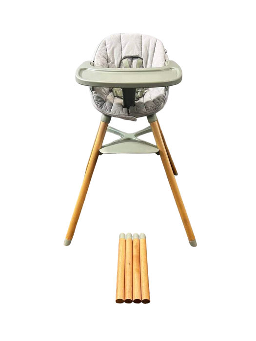 Shop Lalo 3 in 1 High Chair Kit, Sage, Grey Multi, Natural Wood at GoodBuy Gear