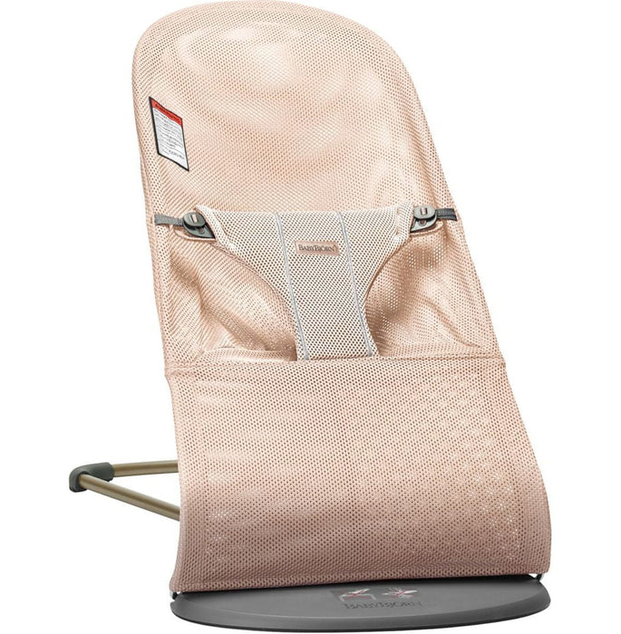 BabyBjorn Bouncer Bliss, Dark Gray Frame, Powder Pink Mesh