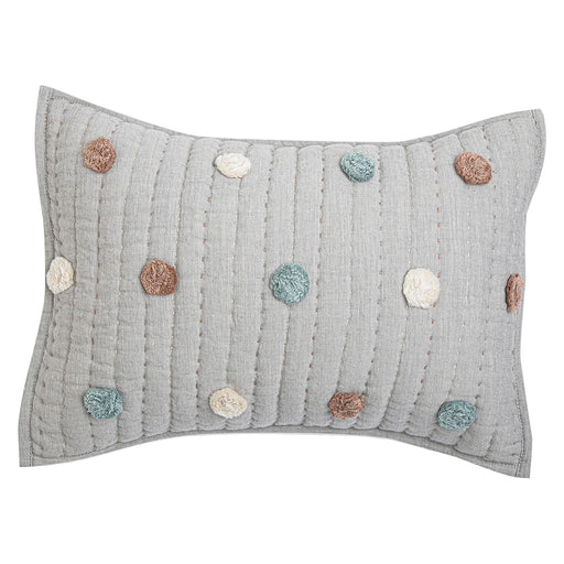 Shop Crane Baby Pom Pom Quilted Pillow Cover, Gray at GoodBuy Gear