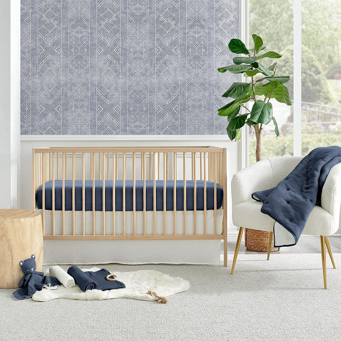 Levtex Baby Cloud Muslin 5 Piece Bedding Set, Navy
