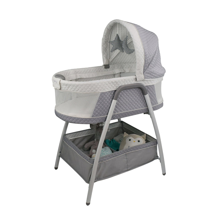 TruBliss 3-in-1 Journey Bassinet Crib Sleeper, Soft Grey