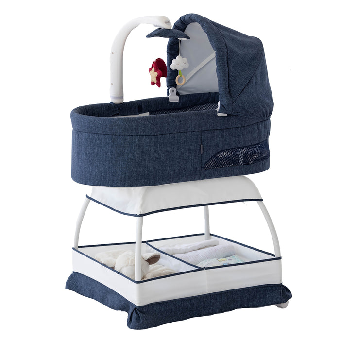 TruBliss Sweetli Nurture Bassinet, Denim Melange