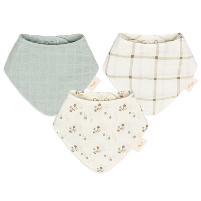 Crane Baby Cotton Muslin Burp Cloth Set, Avery Poppy