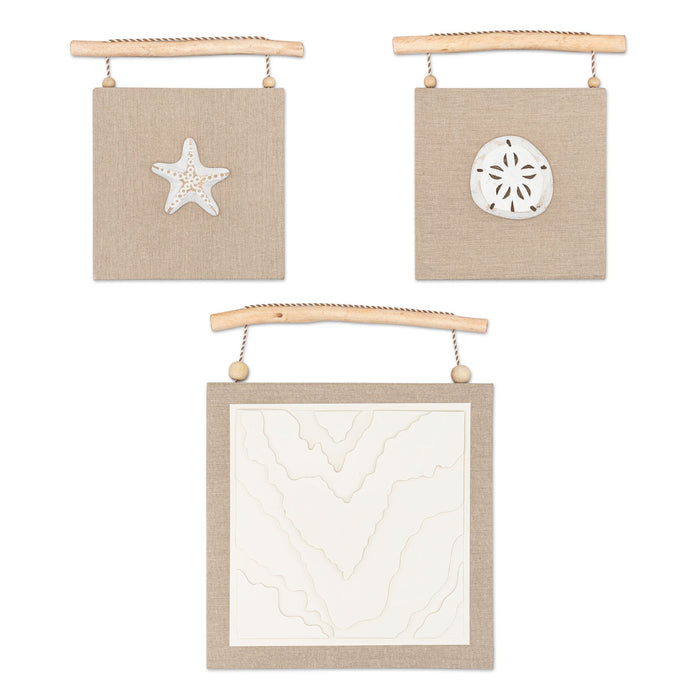 Shop Crane Baby Cove 3-Piece Beach Themed Wall Decor, Beige at GoodBuy Gear