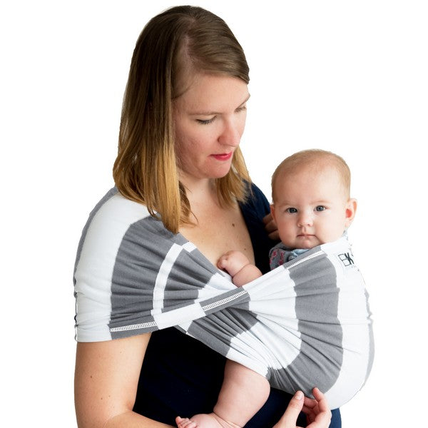 Baby K'tan Baby Carrier, Charcoal Stripe, Original, X-Large