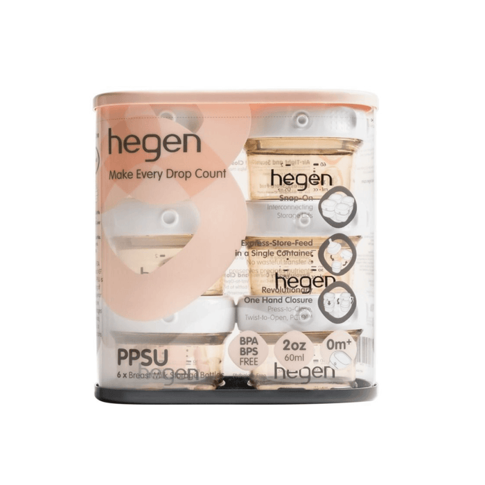 Hegen PPSU Breast Milk & Food Storage, 2oz, 6-Pack