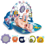 Shop Babyeap Baby Gym Play Mat 3 in 1 Fitness Rack with Piano, Blue at GoodBuy Gear