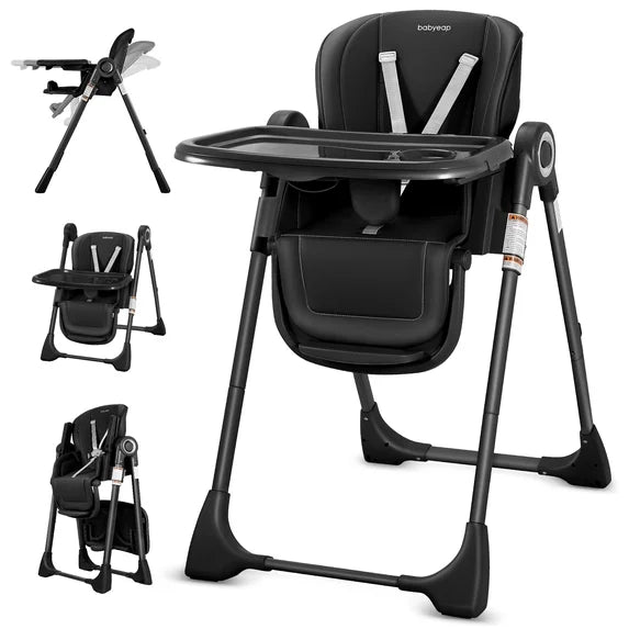 Babyeap 3-in-1 Convertible High Chair, Black