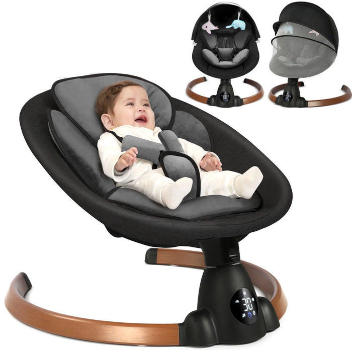 Babyeap Smart Electric Swing with Bluetooth, Black