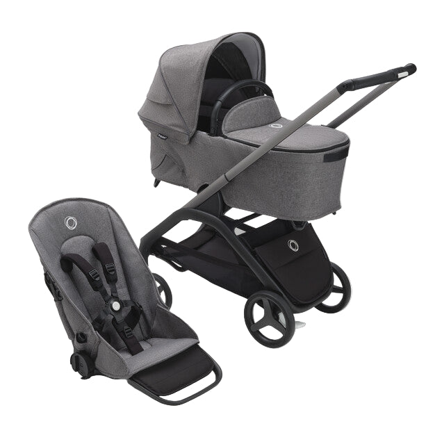 Shop Bugaboo Dragonfly Bassinet and Seat Stroller, Grey Melange, Graphite, Grey Melange, 2025 at GoodBuy Gear