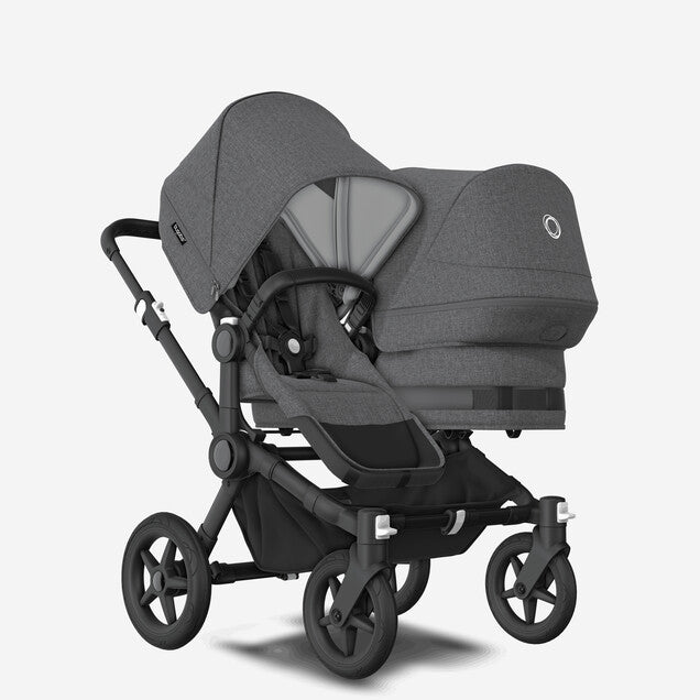 Shop Bugaboo Donkey 5 Duo Stroller, 2022, Black, Grey Melange, Grey Melange at GoodBuy Gear